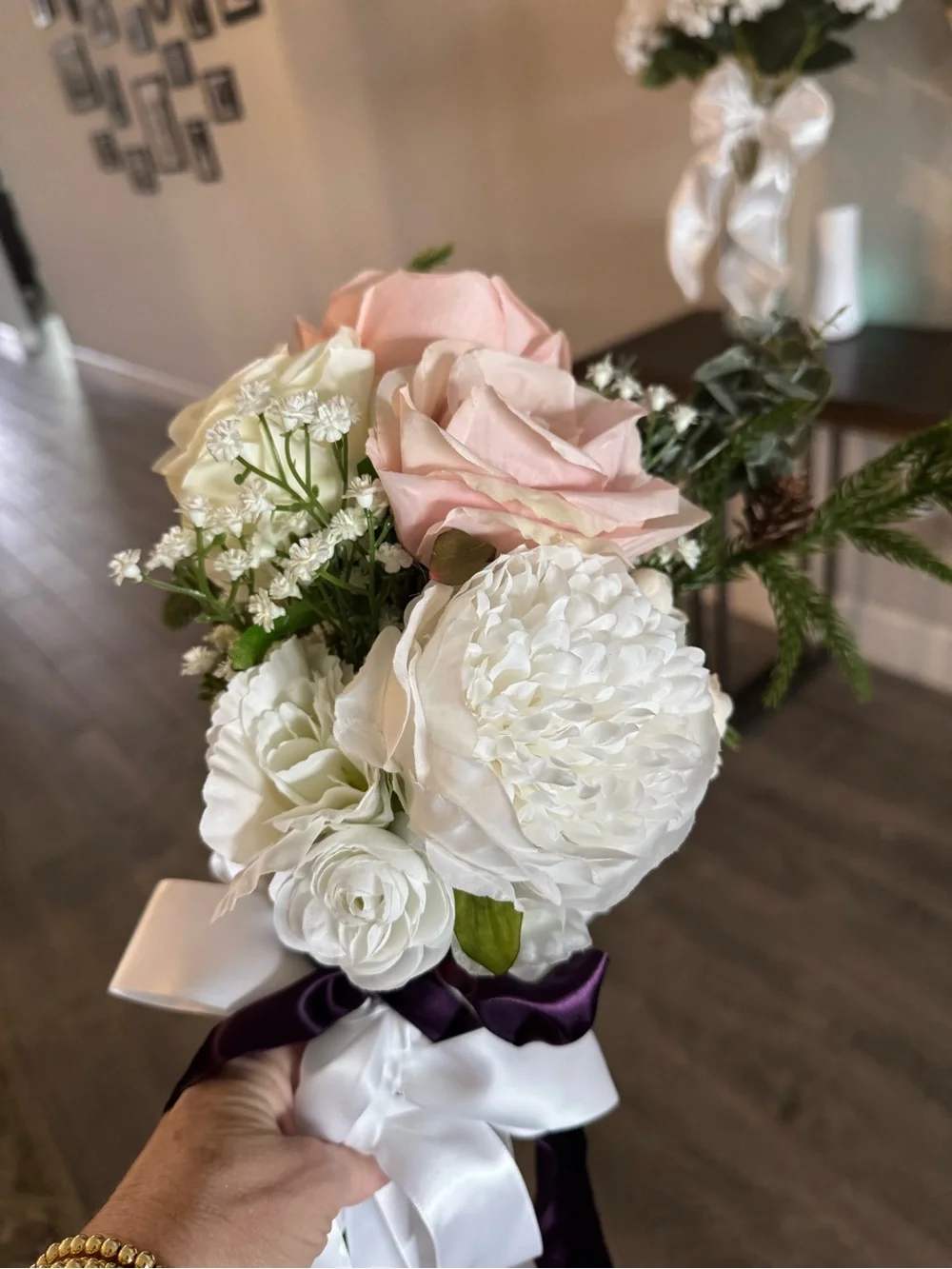 Set of 4 — Chair Bouquets with Ribbon